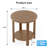 16 Inch Round Outdoor Side Table Adirondack Plastic/Resin Patio Side Table Weather Resistant End Table with Storage Shelf （Set of 2）-1624185077