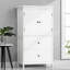 Armoire de salle de bain autoportante de 43 po de hauteur avec tablette réglable et tiroirs-1830517897