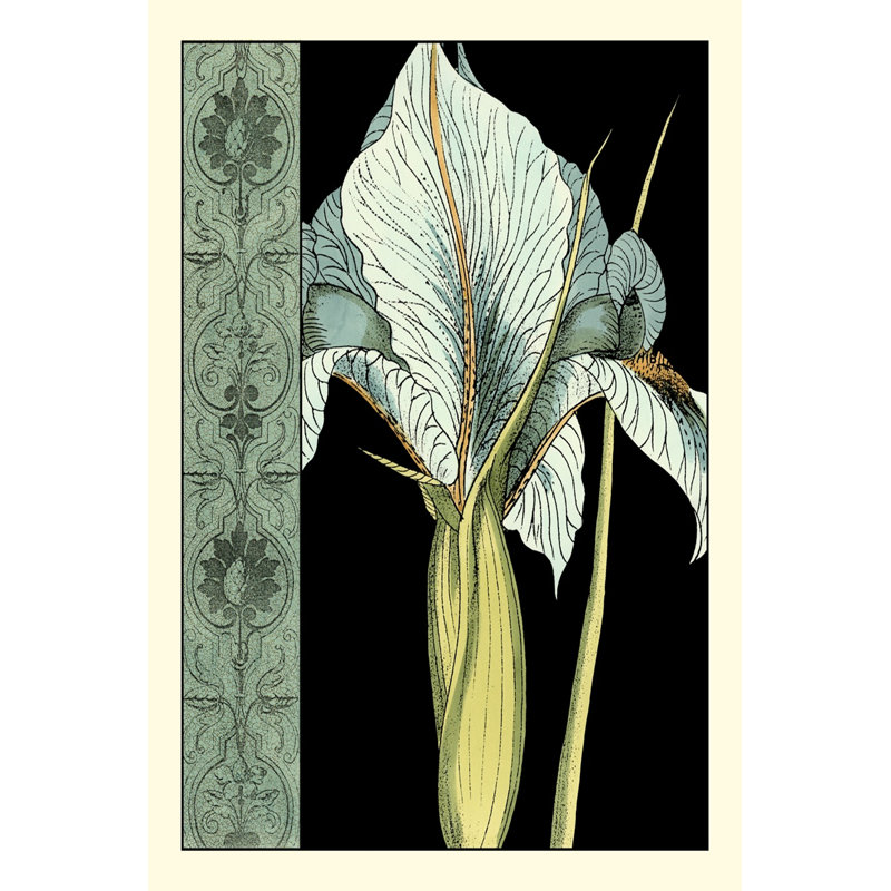 Nouveau Floral In Blue I - Wrapped Canvas Art Prints, 30cm H x 20cm W x 3.8cm D