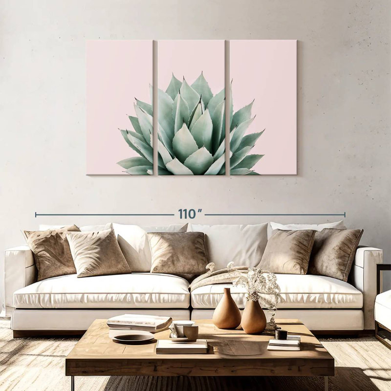 Harnek Blush Agave, 48" H x 74" W