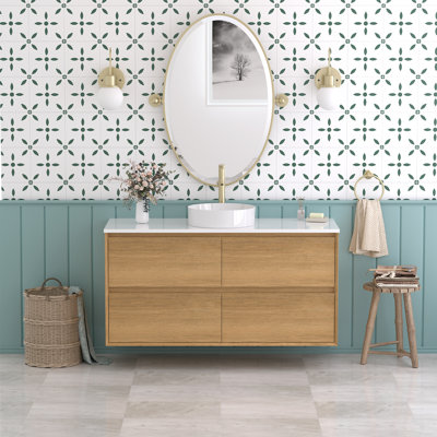 Meuble-lavabo flottant moderne simple 48 po Newark