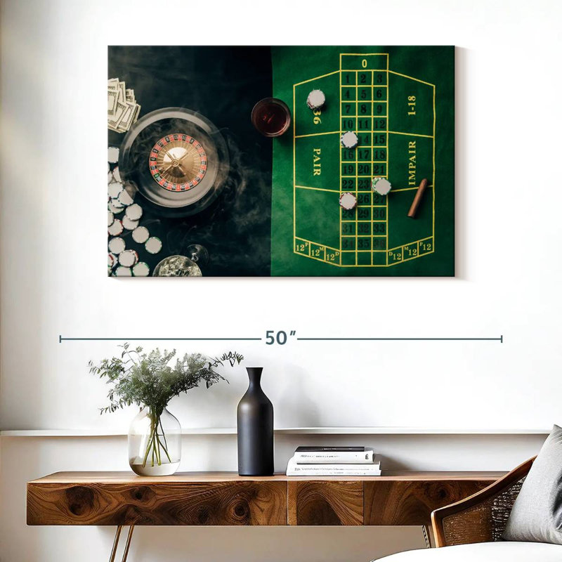 Senne Casino Table Game, 26" H x 39" W