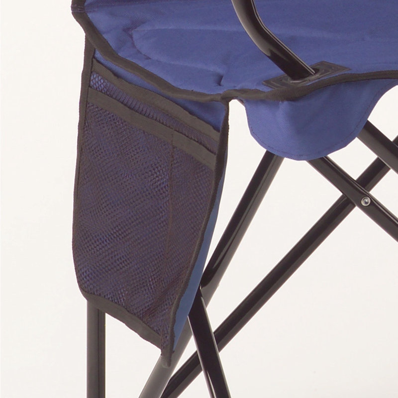 Chaise de camping pliante avec coussin Cooler, Bleu