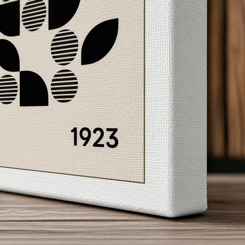 Bauhaus Grid Study Geometric - Wrapped Canvas, 30x20 - 76.2 x 50.8 cm, White Border