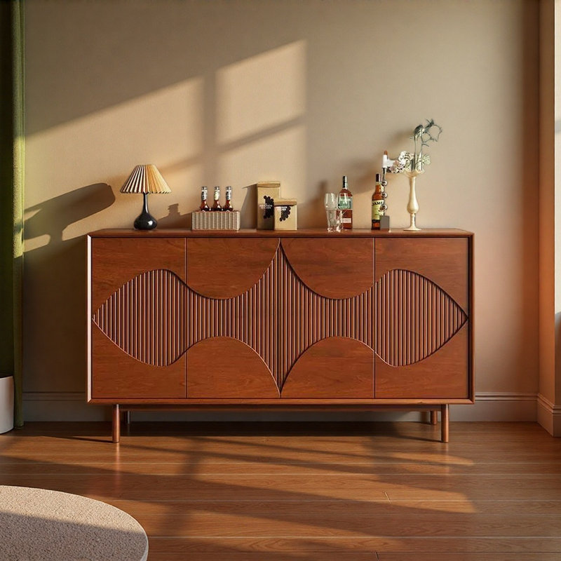 Buffet de style rétro moderne, H 35,4 po x l 62,9 po x P 15,7 po