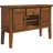 Rustic Brown Dining Buffet With Wine Rack, Adjustable Shelves, And Storage