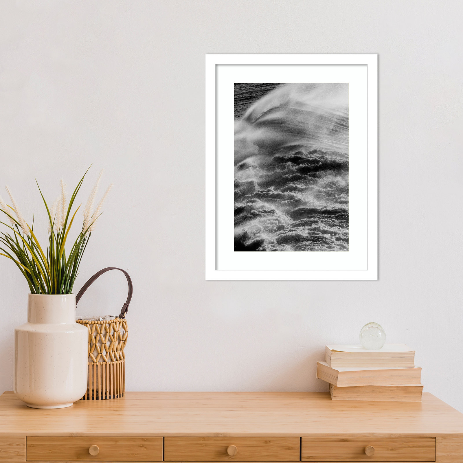 Sea Offerings by Shot by Clint Wood Framed Wall Art Print, White, 17" H x 13" W