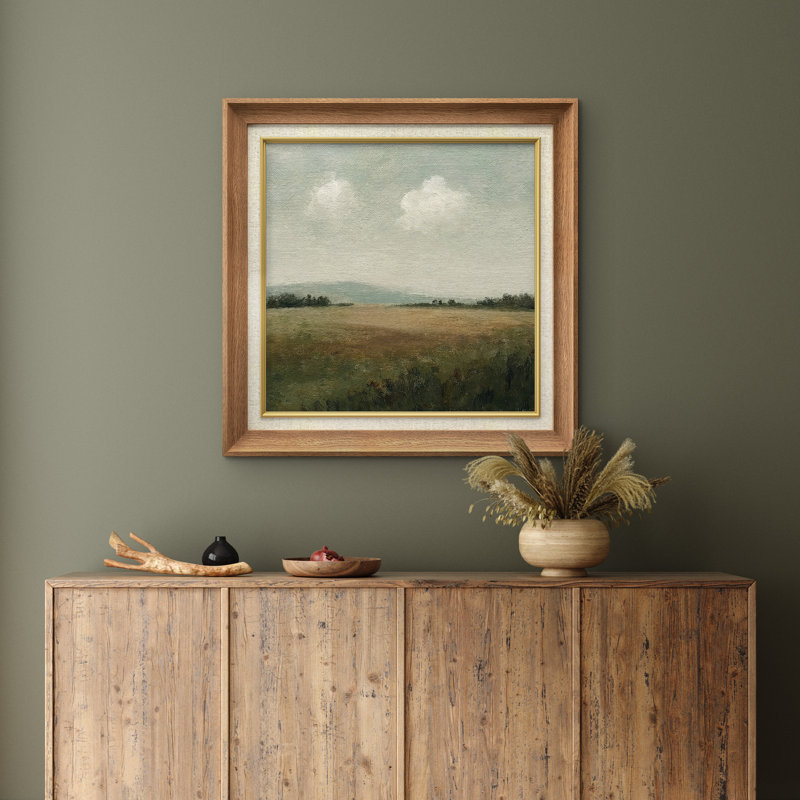 Art mural encadré de qualité supérieure - impression de paysage rétro pour décor de chambre à coucher - 26 po x 36 po
