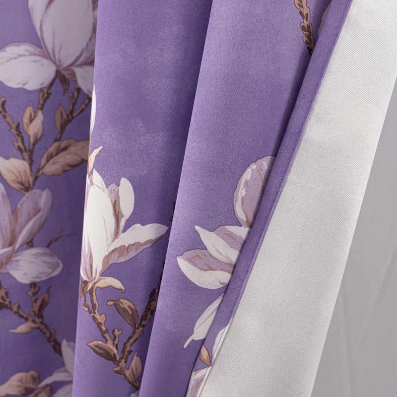 Panneau occultant avec œillets Blossom, Lilas, 90"
