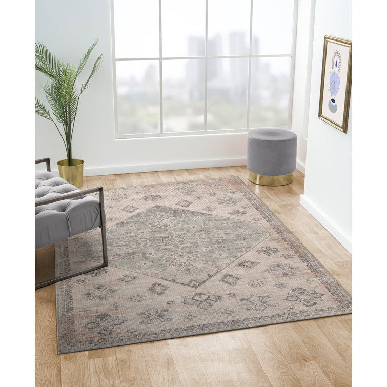 Larock Washable Southwestern Indoor Rug