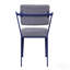 Chaise de bureau rembourrée grise et bleue