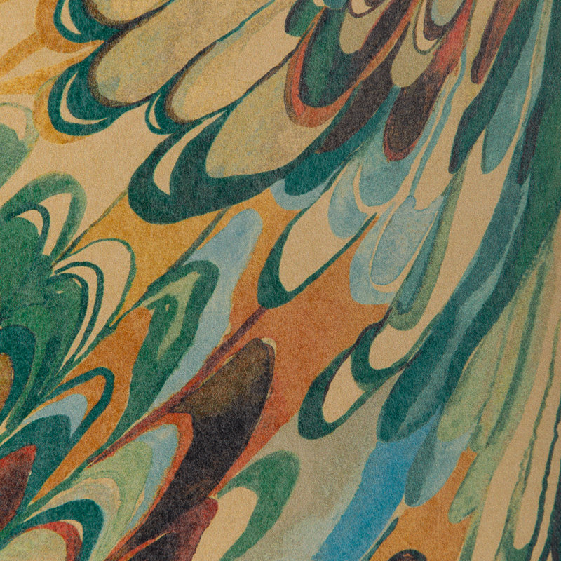 Barwick Taplow Abstract Pulp Blend Border, Teal/Bronze