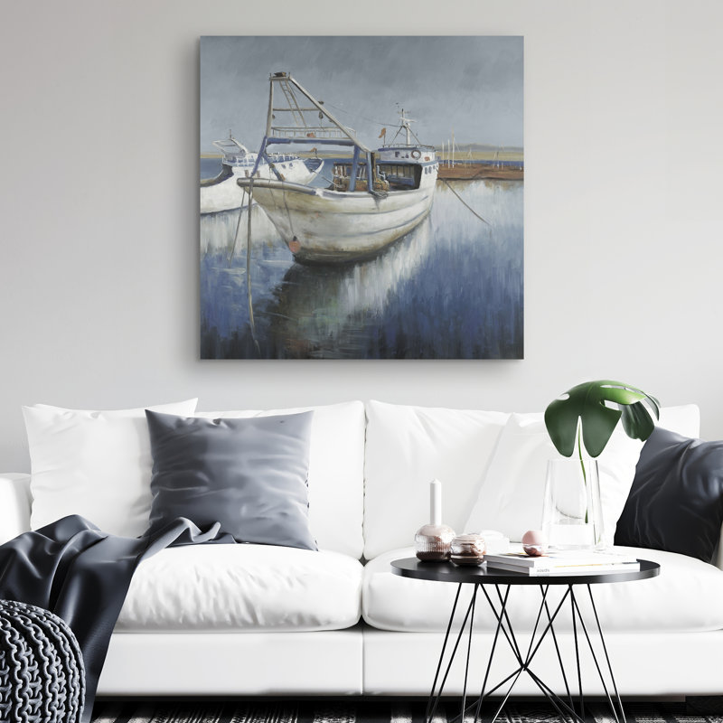 fishing boat - 32"x32" art on canvas