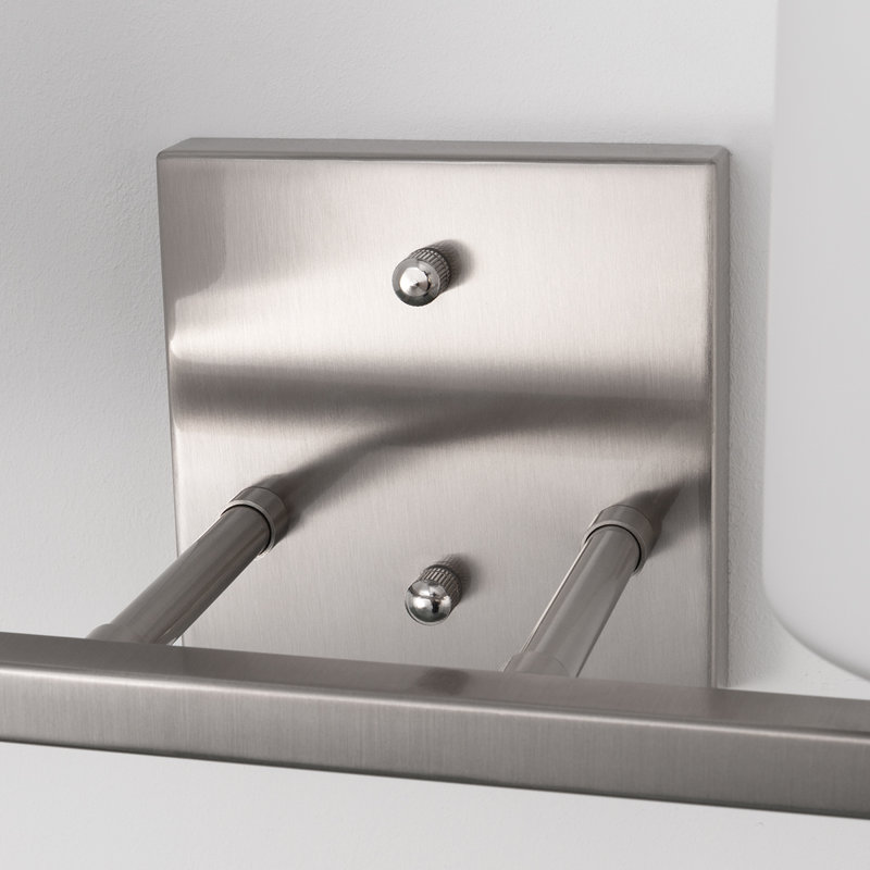 Éclairage pour meuble-lavabo à intensité variable Ellysen, Nickel brossé, 2