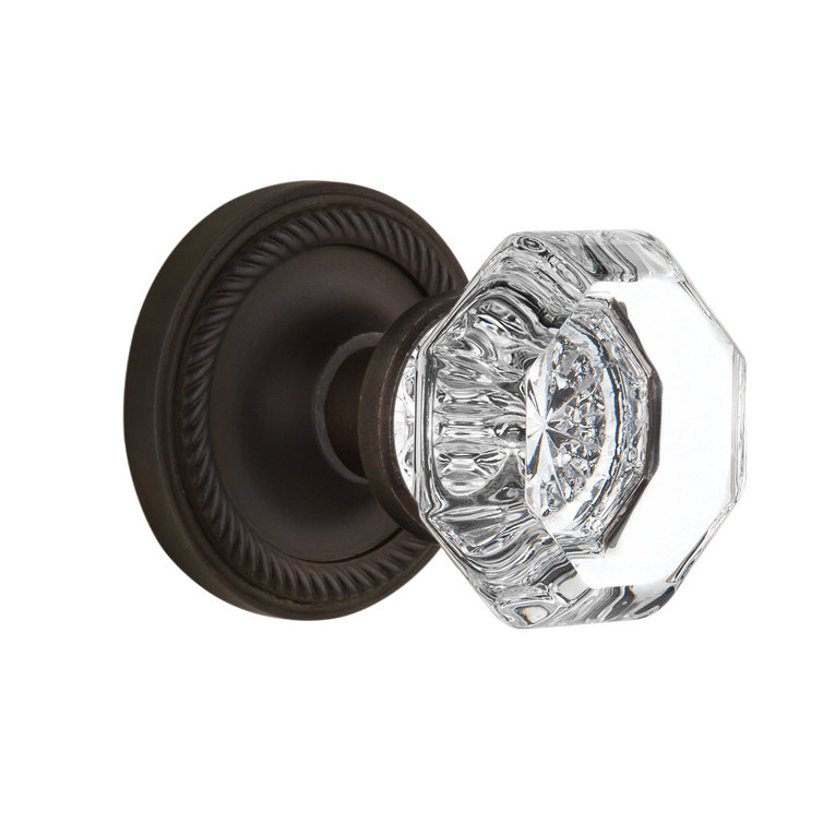 Rope Rosette with Waldorf Door Knob, Oil-Rubbed Bronze