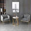 Fauteuil d'appoint rembourré en velours avec pattes dorées