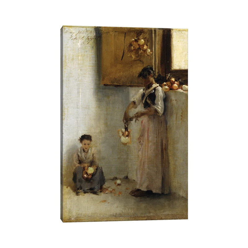 Stringing Onions, C.1882 by John Singer Sargent - Wrapped Canvas Gallery-Wrapped Canvas Giclée