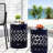Navy Blue Iron Side Table - Modern, Rustproof, 13.92"W X 16.00"H Modern Outdoor Use, Blue, 12.00"W 12.00"D, Powder-Coated-1377567602