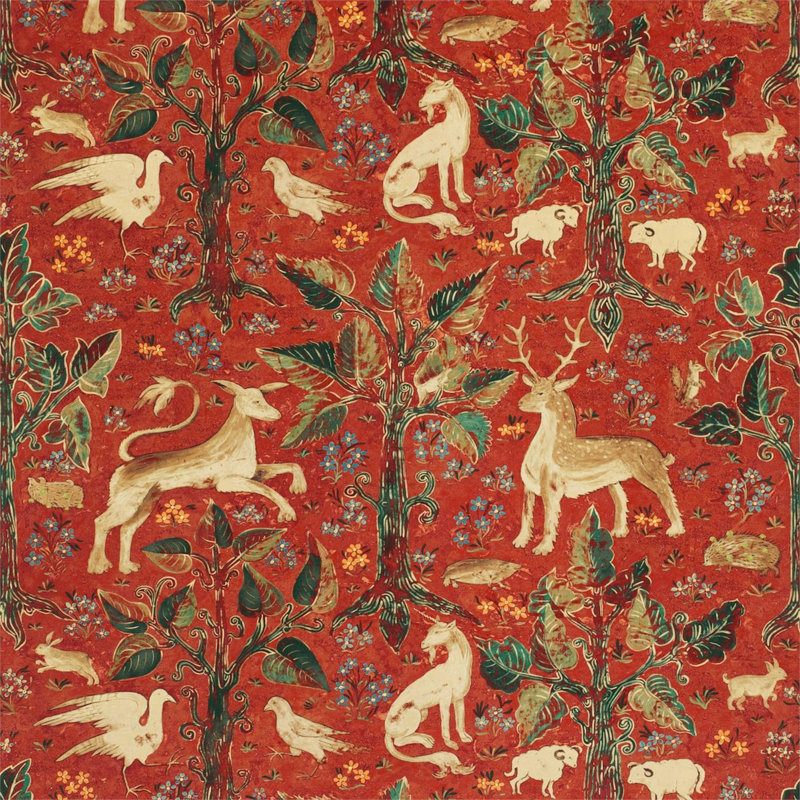 Arden Velvet Fabric, Venetian Red