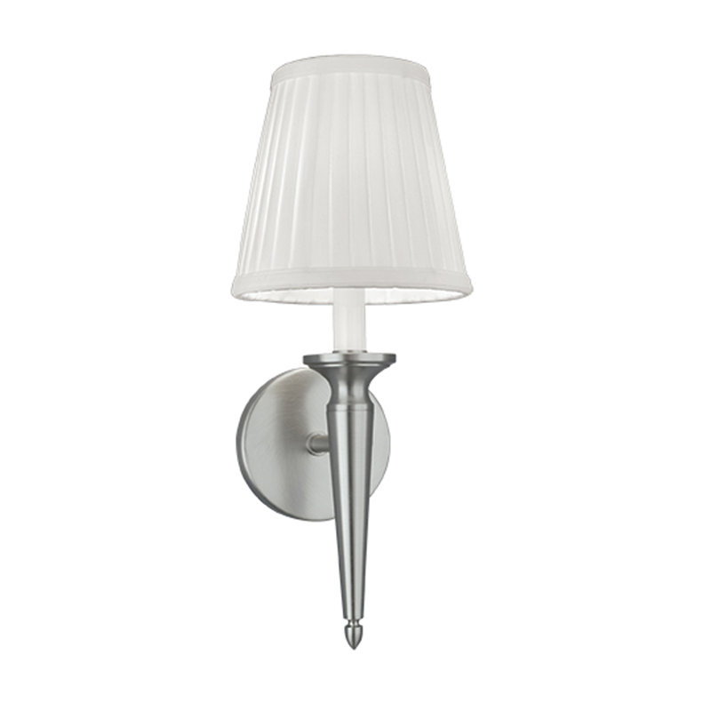 Applique murale 1 lumière Georgetown 14,5 po de hauteur - Nickel brossé, Nickel brossé