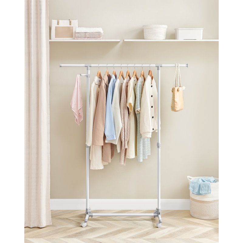 Adjustable Rolling Clothing Rack