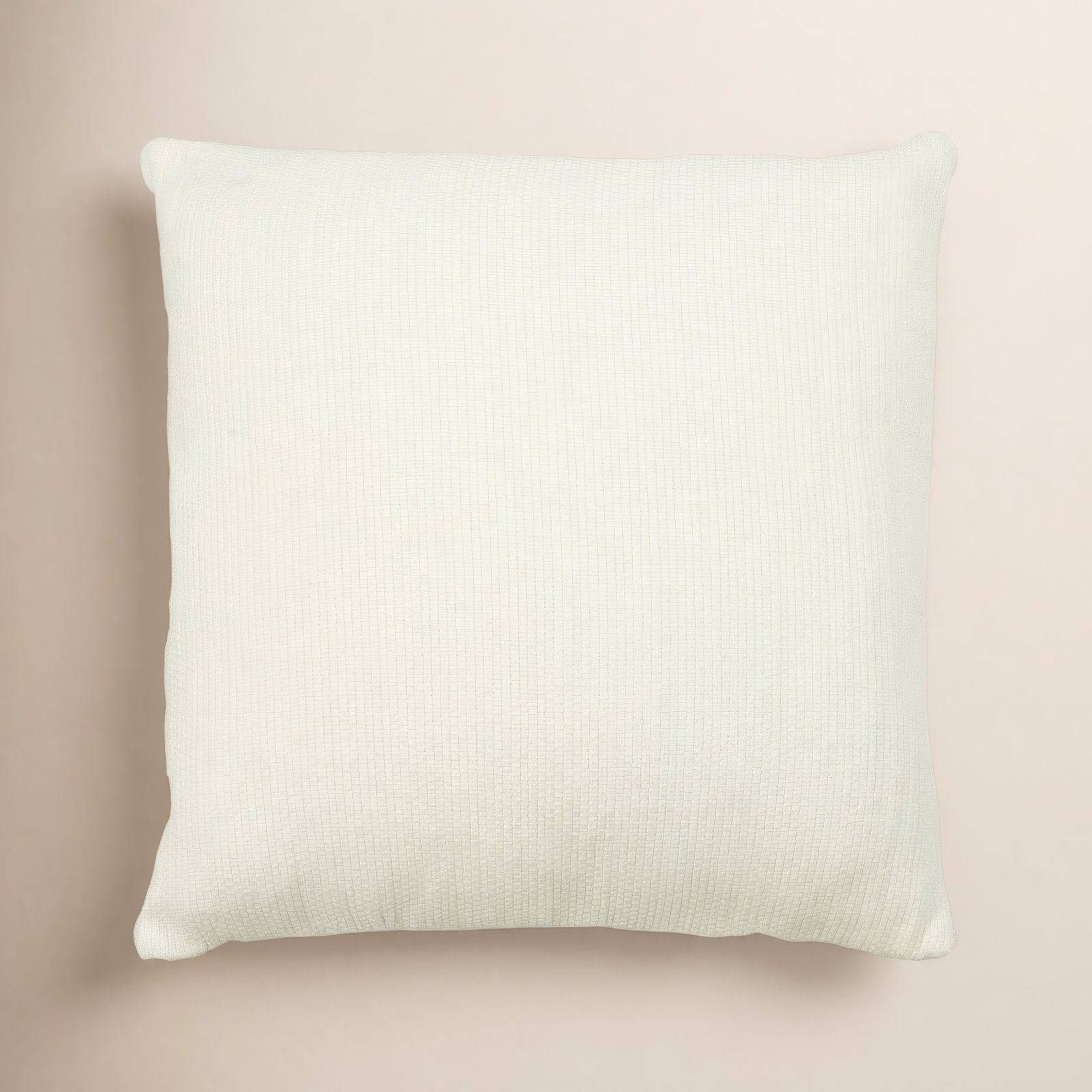 Brocka Textured Cotton Throw Pillow, White