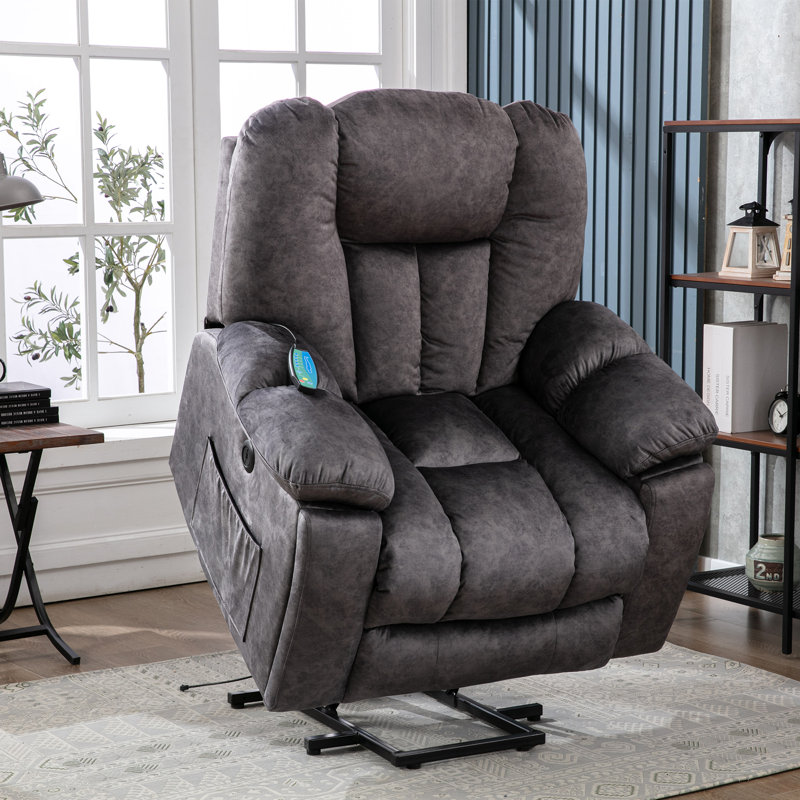95cm Wide Lift Assist Standard Recliner, Grey