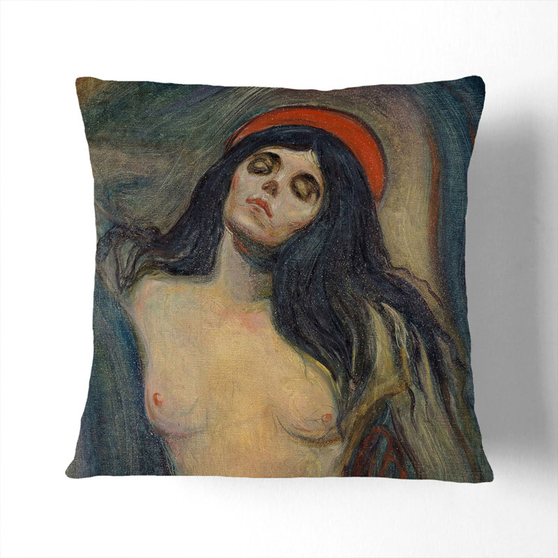 Square Cushion, 40cm H x 40cm W x 15cm D, White