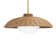 Boho Rattan Pendant Light With Glass Diffuser
