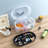 Oval Clear Storage Basket with Black Tray