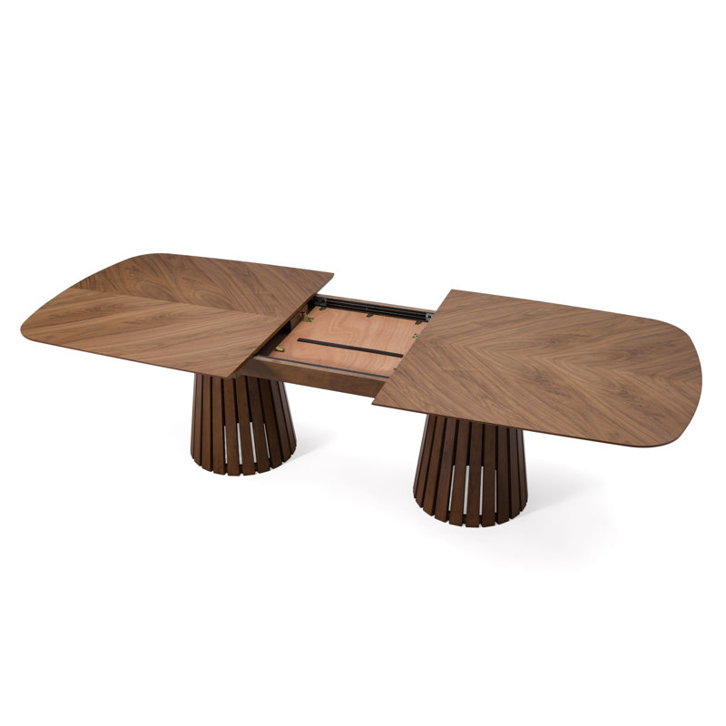 Darien - Mid-century Modern Extendable Dining Set, Walnut