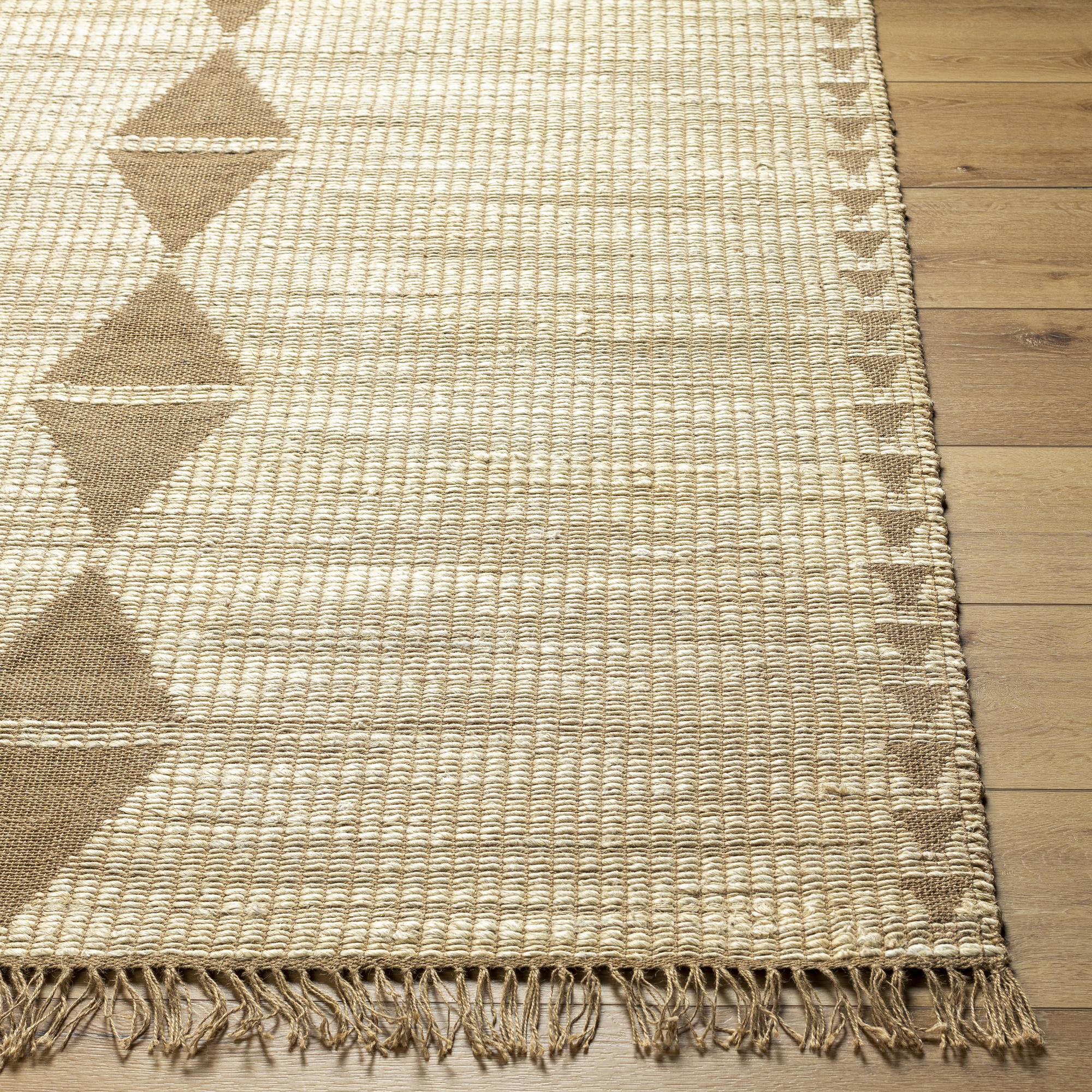 Castlewood Handmade Jute / Sisal Yellow Rug, Rectangle 9' x 12'