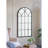 34X65.5" Arched Full-Length Mirror With Black And Gold Windowpane Design