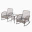 Chaise berçante en acier