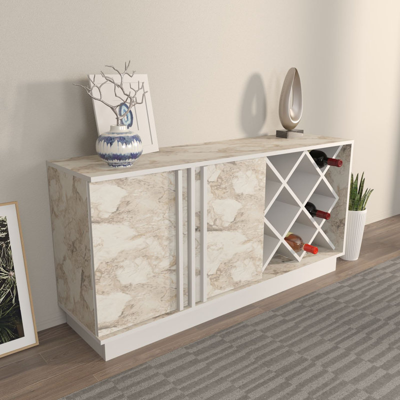 Buffet, Beige / Blanc