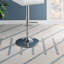 Tabouret de bar réglable à hauteur réglable au gaz en similicuir capitonné à base chromée, ensemble moderne de 2 chaises