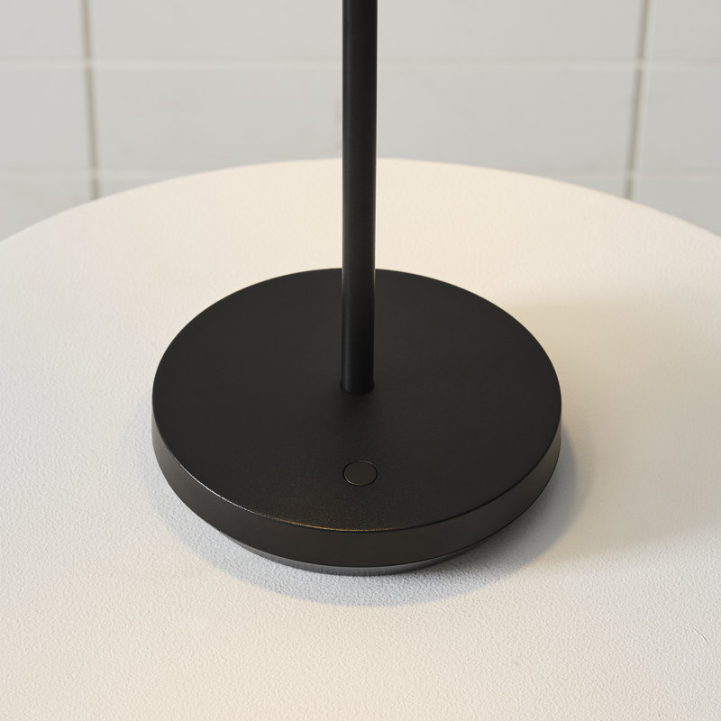 Doppia Short Accent Rechargeable Table Lamp, Black