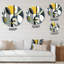 Rétro art Mid-Century I - Abstract Midcentury, art mural rond sur métal-1086765313