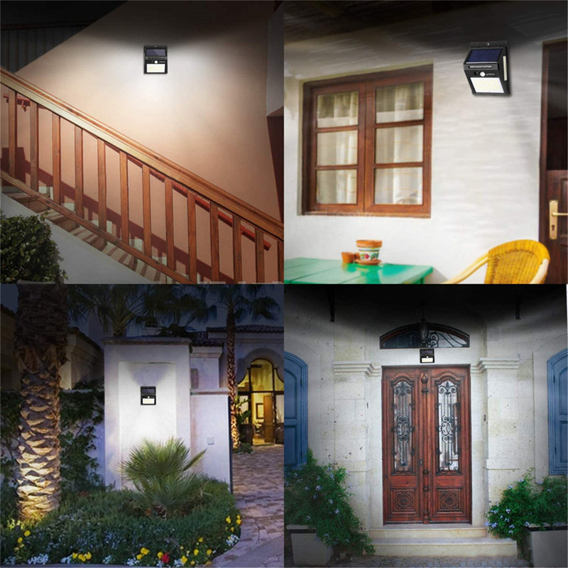 0.005 Watt LED Solar Power Dusk to Dawn Outdoor Security Wall Pack with Motion Sensor