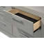 Commode 6 tiroirs gris ultrabrillant