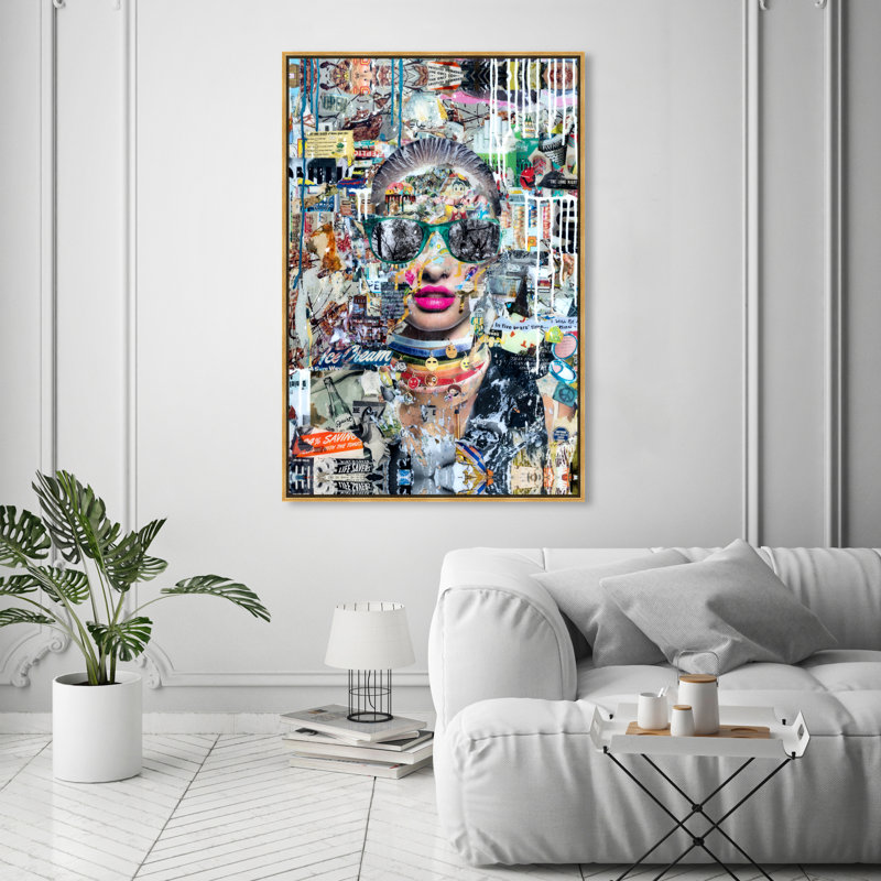 « long night », reproduction d’impression sur toile, H 54 po x l 36 po, Cadre flottant doré