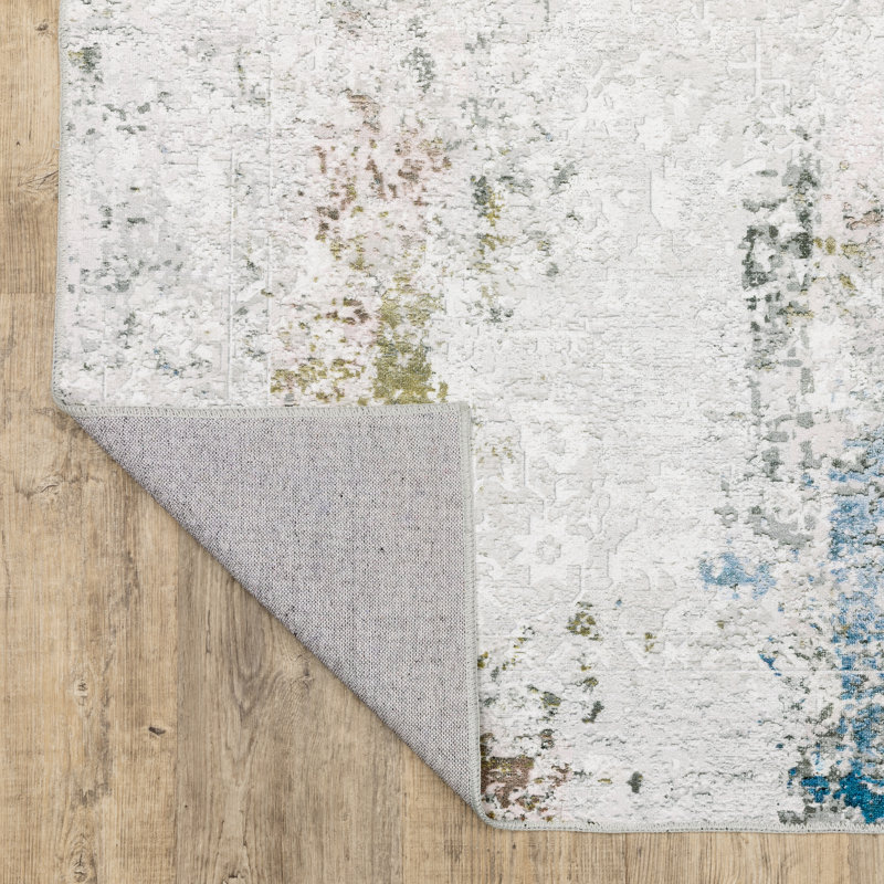 Mathison Power Loom Machine Washable Area Rug Mat, Rectangle 3'6" x 5'6"