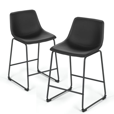 Kathyn Bar Stools Chairs Counter Stools PU Bucket Seat for Kitchen Island