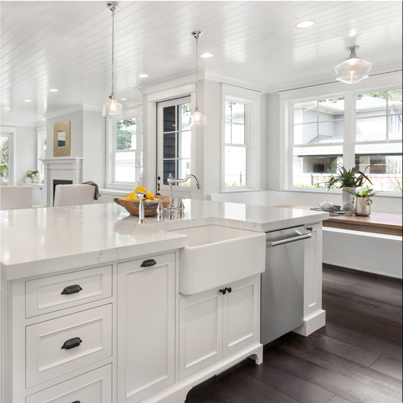 Houzer 18'' W Single Bowl Fireclay Farmhouse Kitchen Sink 0