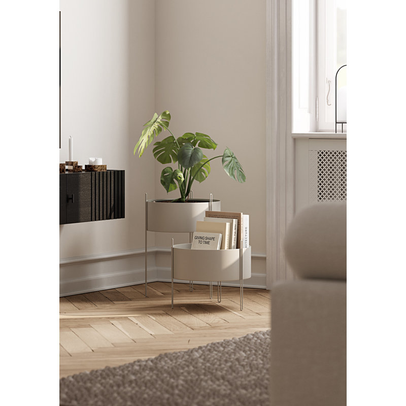 Pidestall Planter (Small), 21.70'' H x 15.70'' W x 15.70'' D, Gray