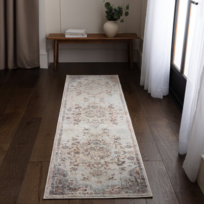 Massey Traditional Machine Woven Cream/Brown Rug