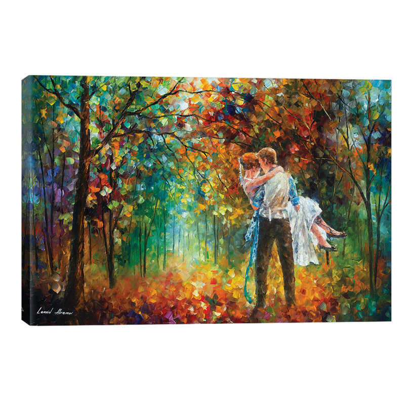 The Moment Of Love by Leonid Afremov - Wrapped Canvas Giclee Art Print, 101.6 cm H x 66.04 cm W x 3.175 cm D