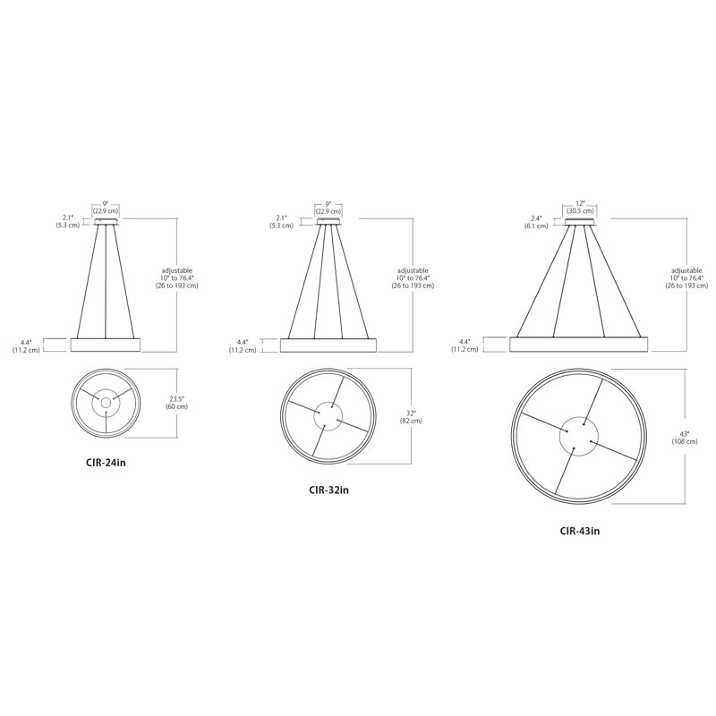 Circuit Pendant, White, 4.4" H x 23.5" W x 23.5" D