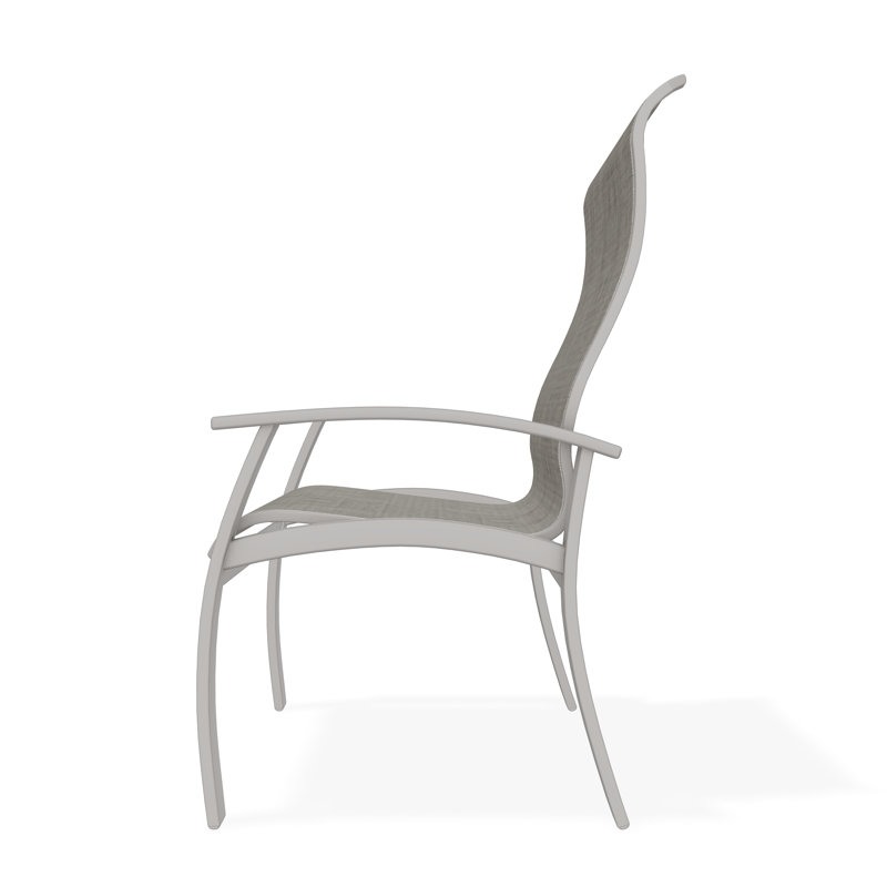 Belle Isle Outdoor Dining Armchair, Smoke, Warm Gray