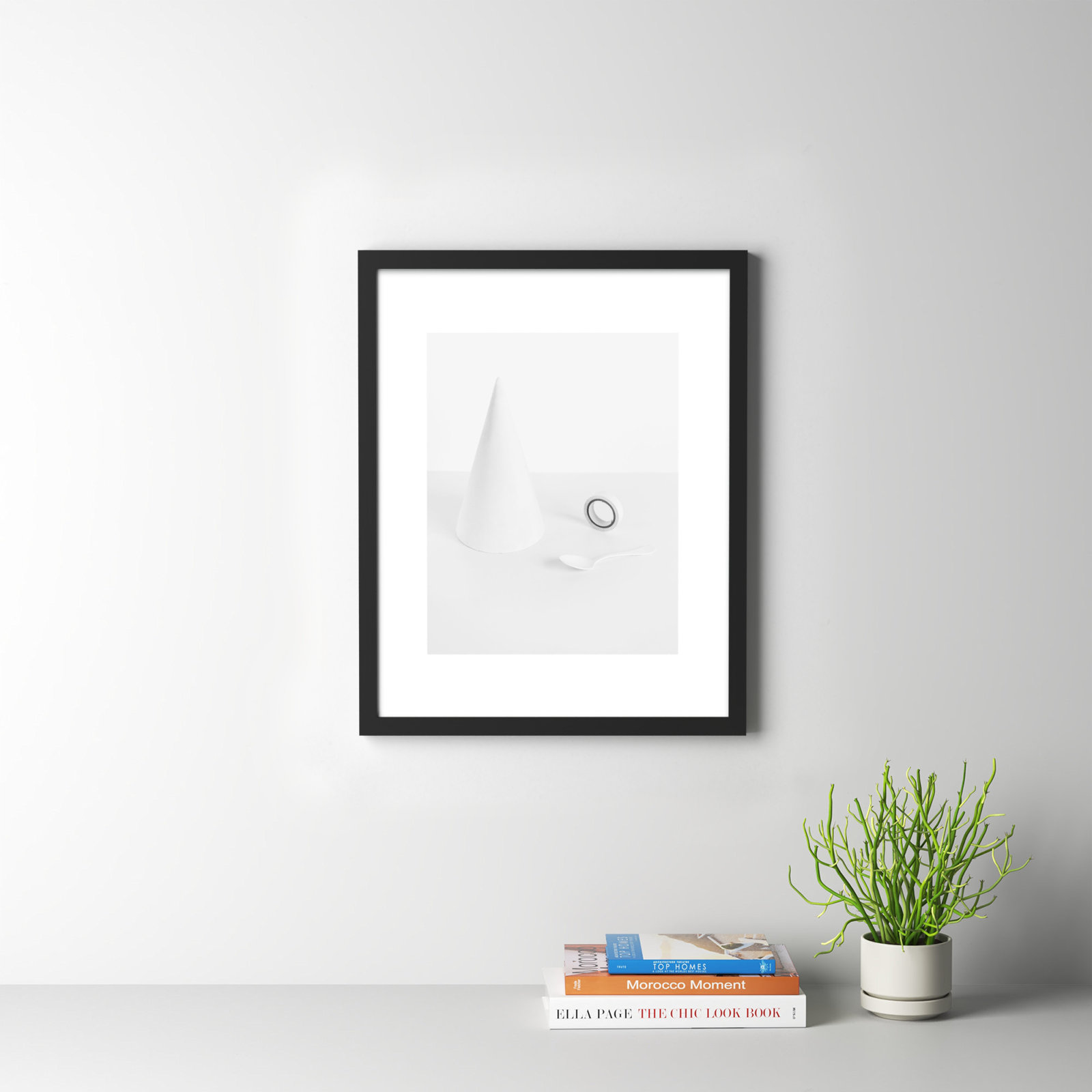 White Still Life 1 by Svetlana Smirnova, Black, 20" H x 16" W x 1.25" D